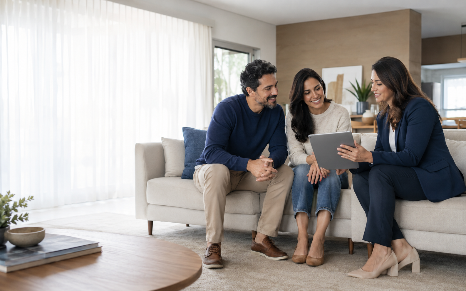 Casal recebendo orientação sobre proteção residencial